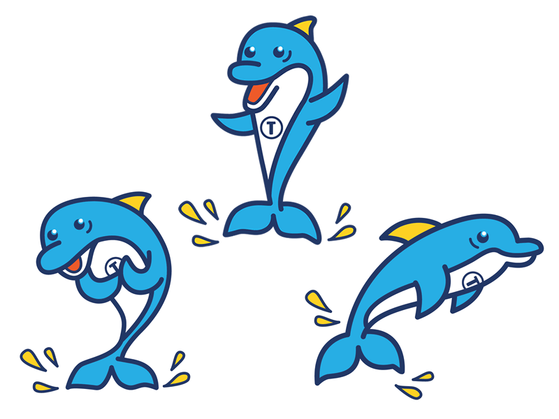 Dolphin Illustrations for Eltham Swim School
